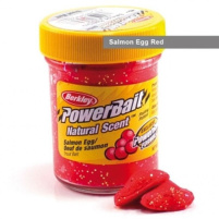 Berkley - Pstruhové těsto PowerBait Extra Scent glitter 50g, Salmon red Glitter