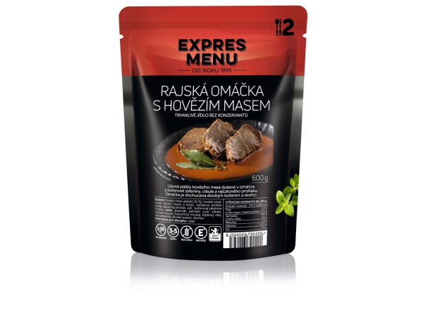 EXPRES MENU - Rajská omáčka s hovězím 600g, 2 porce