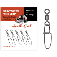 Hell-Cat Pevnostní obratlík s karabinou Heavy Swivel with Snap 5ks