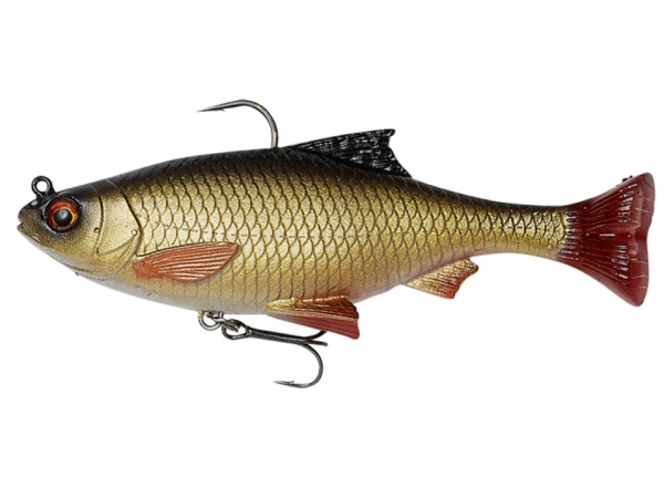 SAVAGE GEAR - Umělá Nástraha 3D Pulse tail roach s háčkem a trojháčkem 13cm / 38,5g - Rudd 2ks - VÝPRODEJ