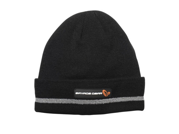 SAVAGE GEAR - Čepice reflex beanie Black/White