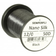 HANÁK - Vazací nit Semperfli Nano Silk 18/0 Černá - 100m