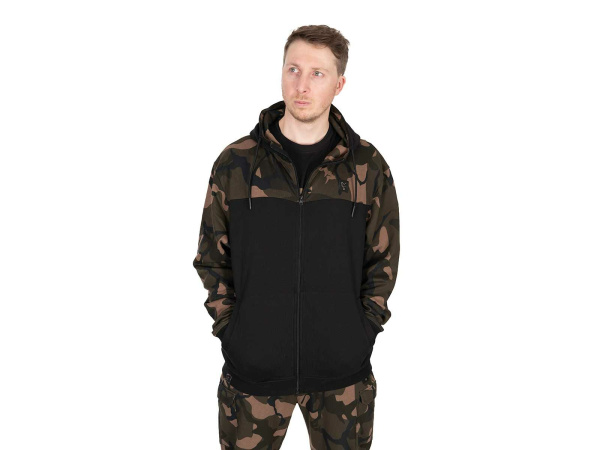 FOX - Mikina LW Black Camo Split Zip Hoody