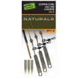 FOX - Montáž Naturals Copper Core Power Grip Lead Clip Leaders, 75cm, 3ks, 50lb