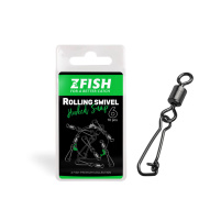 ZFISH Obratlík s Karabinou Rolling Swivel & Hooked Snap - Velikost 8/23Kg