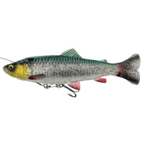 SAVAGE GEAR - Nástraha 4D Line thru pulsetail trout s trojháčkem 16cm / 51g - Green Silver