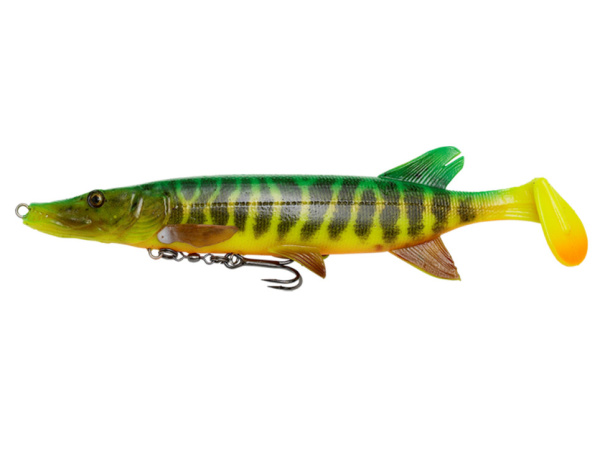 SAVAGE GEAR - Nástraha 4D Pike shad s trojháčkem 20cm 65g Firetiger