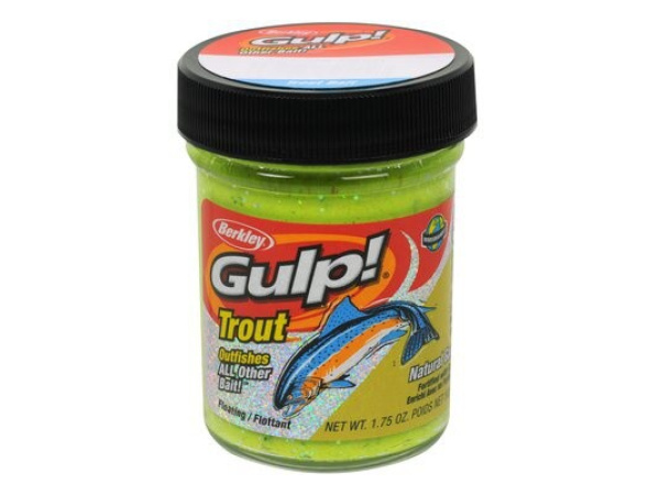 Berkley - Pstruhové těsto Gulp glitter 50g, Chunky chartreuse, garlic