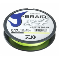 DAIWA - Šňůra J-Braid X4 Yellow - 0,21mm, 12,4kg, 135m