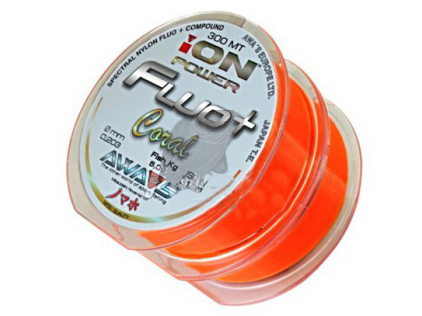 AWA-SHIMA - Silion ION POWER FLUO+ Coral - 0,203mm - 2x300m - VÝPRODEJ