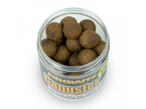 Mikbaits - Rozpustné Boilie Gangster 250ml, 24mm - G2 Krab Ančovička Asa