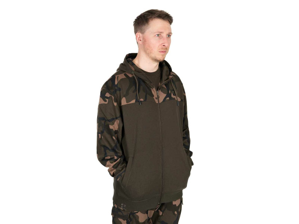 FOX - Mikina LW Khaki Camo Split Zip Hoody