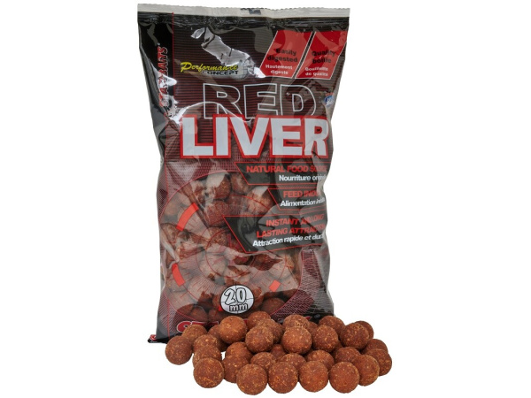 Starbaits - Boilies Red Liver, 800g, 24mm