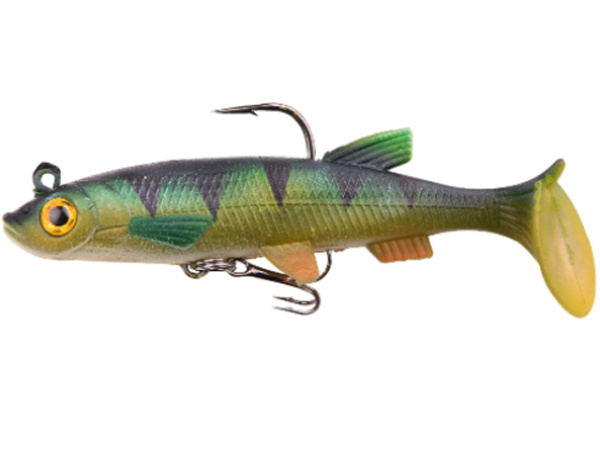 SPRO - Powercatcher Super Natural Baitfish s jigem a háčkem  8cm - Perch Dull