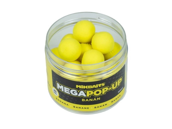 Mikbaits - Plovoucí Fluo boilie Mega 300ml, 25mm - Banán