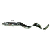 SAVAGE GEAR - Umělá nástraha 4D Real eel s háčkem a trojháčkem 20cm / 38g - Black green pearl