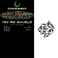 Gardner Obratlíky Covert Mini rig Swivels 20 ks|vel.8