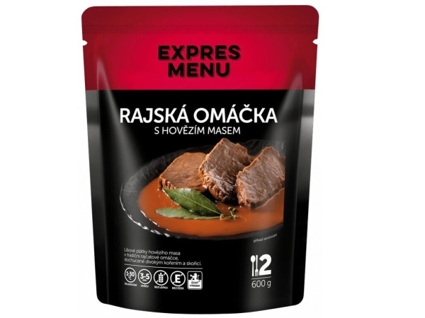 EXPRES MENU - Rajská omáčka s hovězím 600g, 2 porce