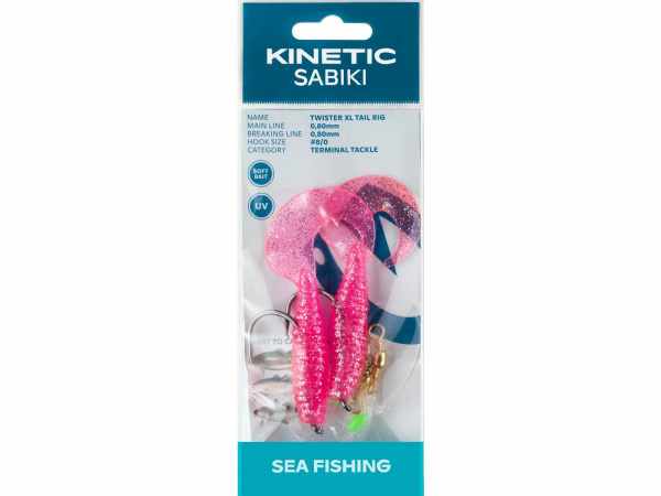 Kinetic - Návazec Sabiki Twister XL Tail rig 130cm 0,80mm vel.8/0