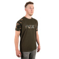 FOX - Tričko Raglan khaki/camo sleeves t shirt vel. XXXL - VÝPRODEJ