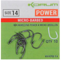 KORUM - Háčky Xpert Power Hooks - Barbed, vel. 6, 10ks