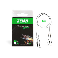 ZFISH Lanko Titanium Leader - 2ks - Délka 25cm/15Kg