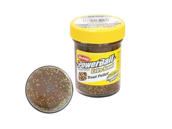 Berkley - Pstruhové těsto PowerBait Extra Scent glitter 50g - Trout pellet