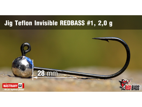 Red Bass - Jig koule Teflon invisible 1 - 2g - VÝPRODEJ