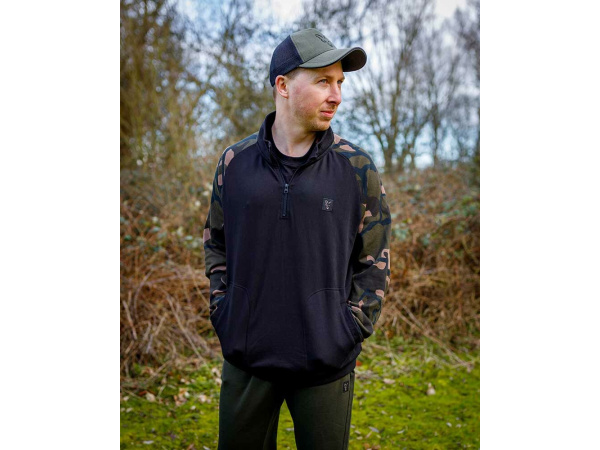 FOX - Mikina LW Black Camo QTR Zip