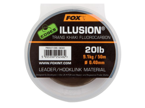 FOX - Fluorocarbon Illusion leader 0,50mm 30lb 50m - VÝPRODEJ