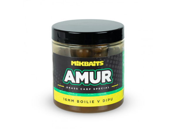 Mikbaits - Amur range, amur boilie v dipu 16mm / 250ml