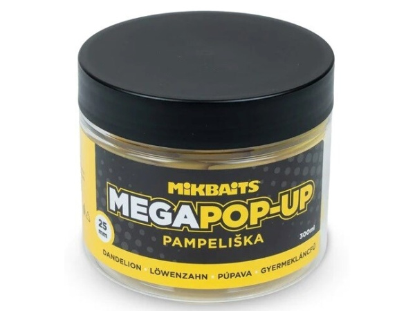 Mikbaits - Plovoucí Fluo boilie Mega 300ml, 25mm - Pampeliška