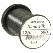 HANÁK - Vazací nit Semperfli Nano Silk 12/0 Černá - 50m