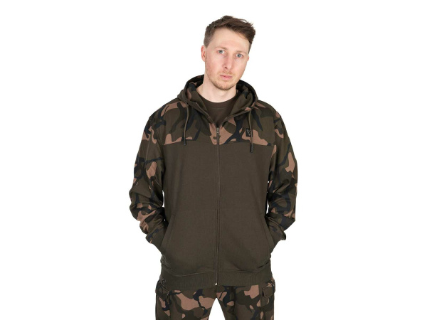 FOX - Mikina LW Khaki Camo Split Zip Hoody