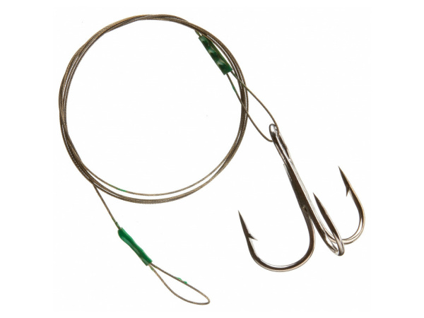 Cormoran - Lanko 7X7 wire leader with loop and treble vel.1/0 50cm 13kg bal.1ks - VÝPRODEJ